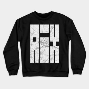 Aix-en-Provence, France City Map Typography - Light Crewneck Sweatshirt